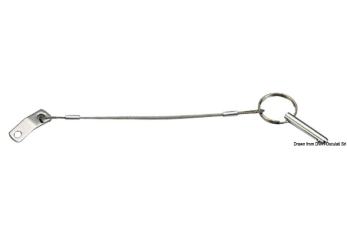 Piastra + cavo inox, con sferetta 