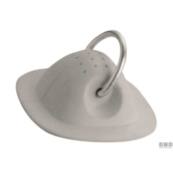 Piastra nera in gomma con anello inox