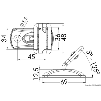 Piastrina/fibbia inox per nastri 30 mm 