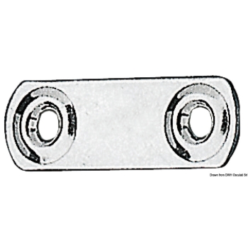 Piastrina fissa cinghie 50x16 mm 