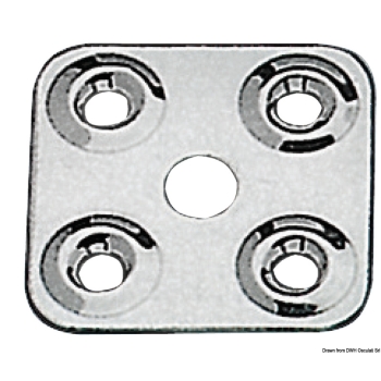 Piastrina fissa cinghie 50x16 mm 
