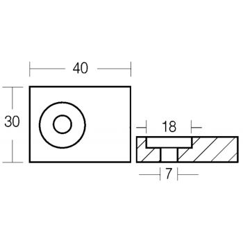 Piastrina in zinco 65/115 hp