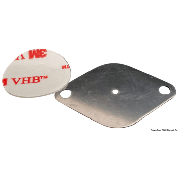 Piastrina inox magnetico adesiva 45x30 mm 