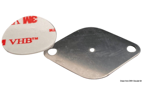 Piastrina inox magnetico adesiva 45x30 mm 