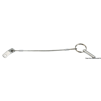 Piastrina inox Ø 6 mm + cavetto inox Ø 1,6 mm + spina inox-46.116.30