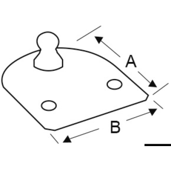 Piastrina inox piana filetto 8 mm 