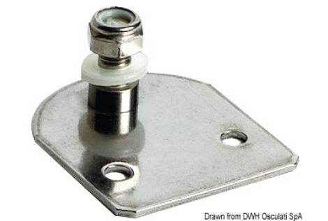 Piastrina inox piana filetto 8 mm 