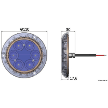 PIRANHA P12 LED dual color bianco e blu 