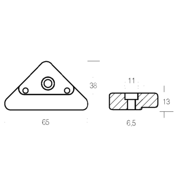 Placca duo prop in zinco