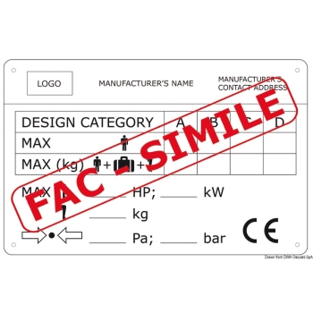 Placchetta CE 140 x 13 mm 