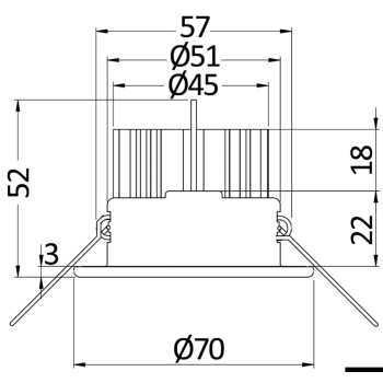 Plafoniera LED da incasso Atria II luca Bianca 