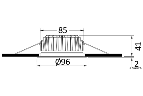 Plafoniera LED da incasso Gatria luce bianca IP65 14W 