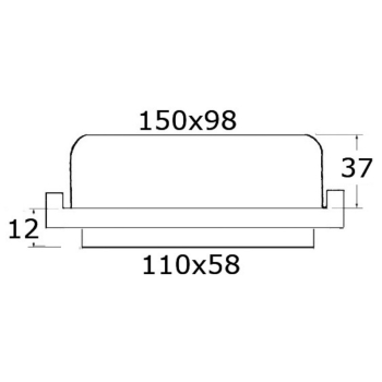 Plafoniera Led incasso ottone cromato 12V 20W 