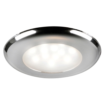 Plafoniera LED incasso SOLE ghiera cromata switch 