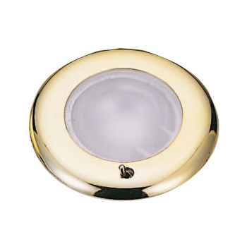 Plafoniera LED incasso SOLE ghiera dorata switch 