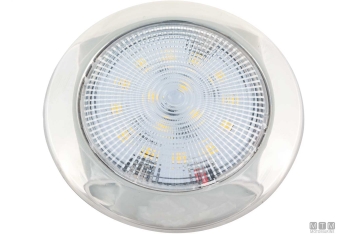 Plafoniera led slim 12v d132mm inox< 