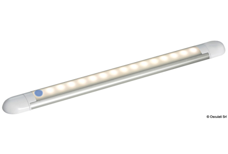 Plafoniera lineare a 14 LED bianca 12 V 