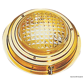 Plafoniera ottone lucido luce Led diam. 169 mm. 