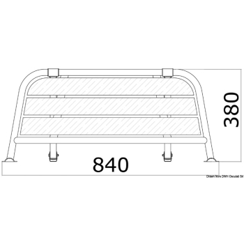 Plancetta di poppa 840 mm 