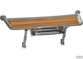 Plancia Large Teak e Acciaio Inox 780x400mm con Scaletta 3 Gradini