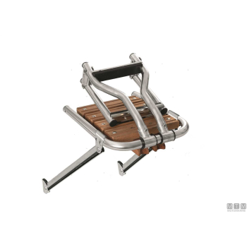 Plancetta minox s con scaletta 2 gradini acciaio inox e legno