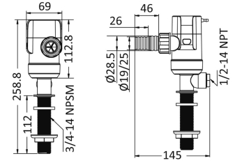 Pompa aeratrice Europump Next Gen 12V in linea  
