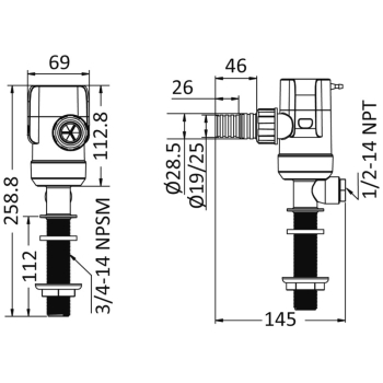 Pompa aeratrice Europump Next Gen 12V in linea  