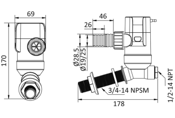 Pompa aeratrice Europump Next Gen 24V verticale  