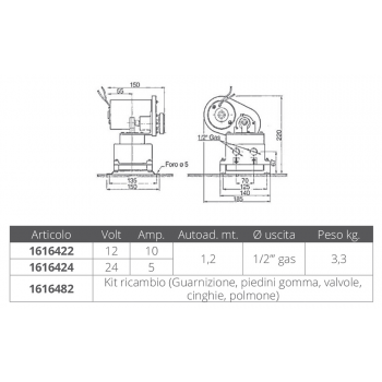 POMPA BG108 12 V.