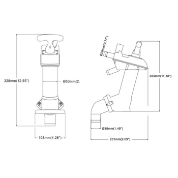 Pompa di Ricambio Manuale per WC Seaflo