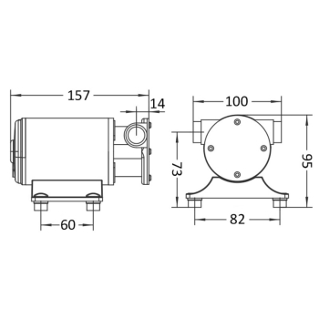 Pompa di sentina self-priming Europump ottone 12 V 