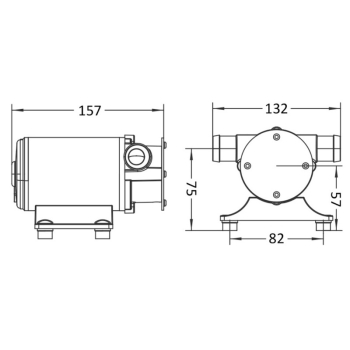 Pompa di sentina self-priming Europump resina termoindurente 12 V 