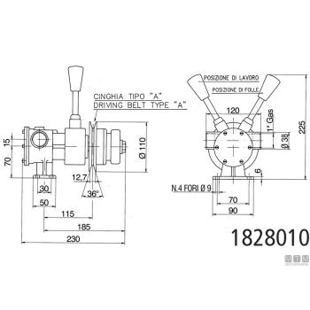 Pompa puleggia ancor 250l/m 
