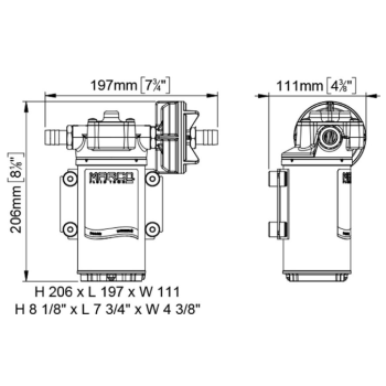 Pompa Trasferimento Gasolio Ingranaggi in Bronzo Marco UP6 12 V