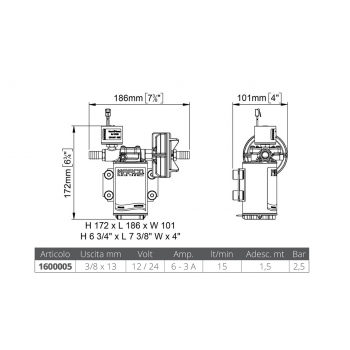 POMPA UP3/E 12/24 V.