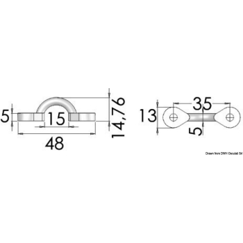 Ponticello inox filo 8x63 mm 