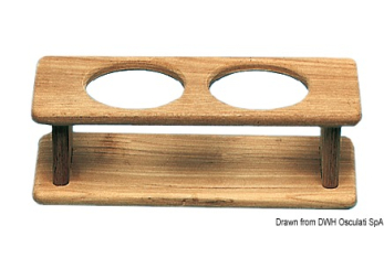 Porta 2 bottiglie teak 