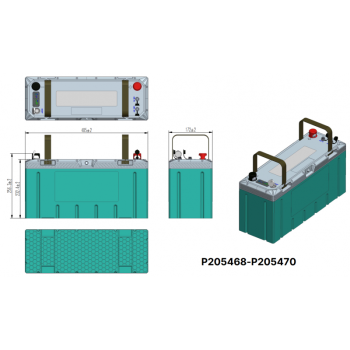 Porta batterie da 300ah