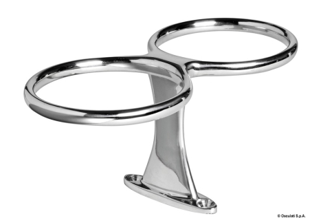 Porta bicchieri inox singolo fissaggio a vite 