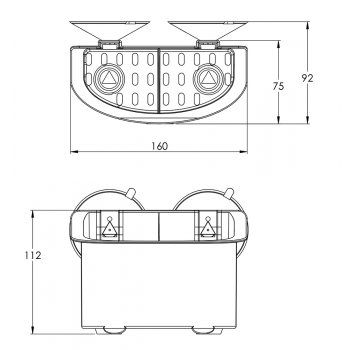 PORTABICCHIERE MM.160X112X92