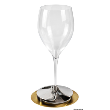 Portacalici inox finitura colore oro 