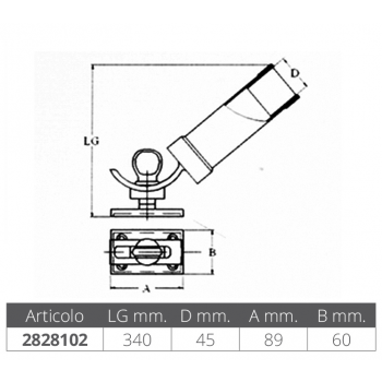 PORTACANNA INOX 316 ORIENTABILE