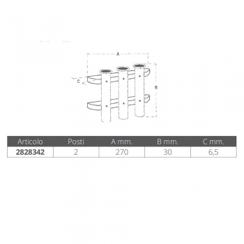 Portacanne a Parete Nylon 2 Posti