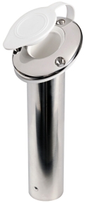 Portacanne inox 60° tappo bianco 