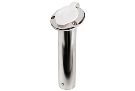 Portacanne inox 75° tappo bianco 