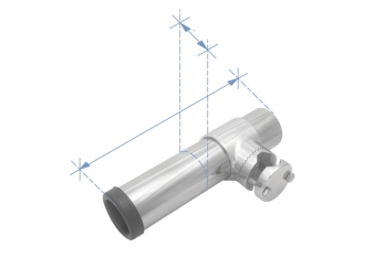 Portacanne per corrimano, acciaio inox 316