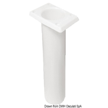 Portacanne polipr. quadrato UV stab. bianco 230 mm 