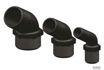 Portagomma 120° filettato 1"1/2 x 38 