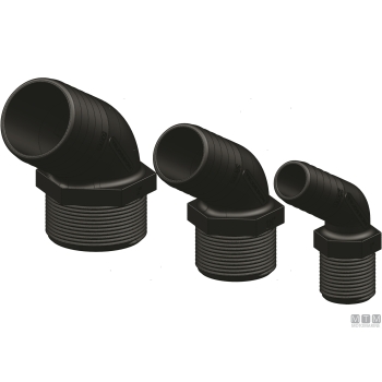 Portagomma 120° filettato  1" x 25 