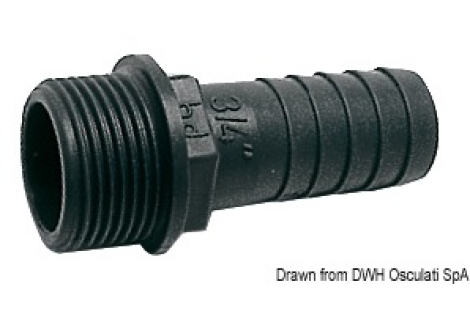 Portagomma PP maschio 1" x 20 mm 